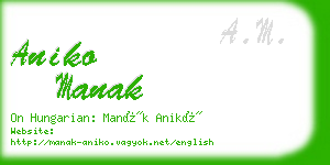 aniko manak business card